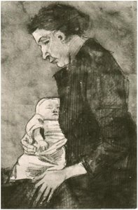 Sien amamantando al bebé de Vincent van Gogh